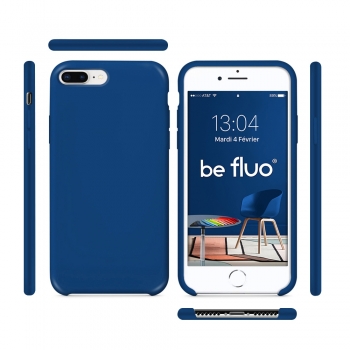 Moxie Coque iPhone 7 Plus/8 Plus [BeFluo] Coque Silicone Fine et Légère pour iPhone 8 Plus et iPhone 7 Plus, Intérieur Microfibre, Coque Anti-chocs et Anti-rayures pour iPhone 8+/7+ - Bleu Marine