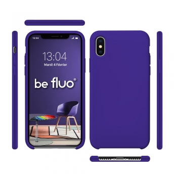 Moxie Coque iPhone XS / iPhone X [BeFluo] Coque Silicone Fine et Légère pour iPhone XS 5.8" et iPhone X, Intérieur Microfibre, Coque Anti-chocs et Anti-rayures pour iPhone XS/X - Violet
