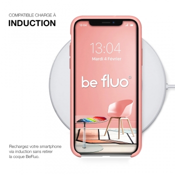 Moxie Coque iPhone XR [BeFluo] Coque Silicone Fine et Légère pour iPhone XR 6.1, Intérieur Microfibre, Coque Anti-chocs et Anti-rayures pour iPhone XR - Rose Clair