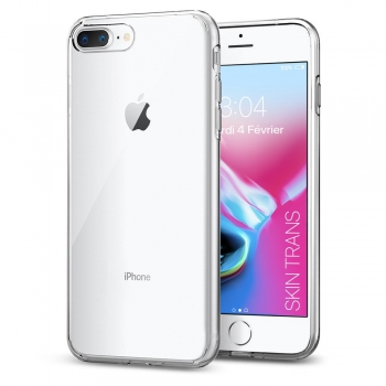 Moxie Coque iPhone 7 Plus / iPhone 8 Plus [Skintrans] Coque en TPU Souple Transparente Ultra Fine en Silicone, Anti-traces, Ajustement Parfait pour iPhone 8+ et iPhone 7+ - Transparent