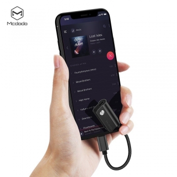 Double Adaptateur Audio Lightning, Mcdodo [CA-4701] [Charge + Audio] Adaptateur pour iPhone X, iPhone 7/8, iPhone 8 Plus/7 Plus [Black] - Noir