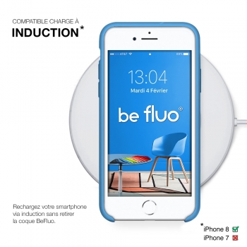 Moxie Coque iPhone 7/8/SE 2020 [BeFluo] Coque Silicone Fine et Légère pour iPhone 8, iPhone 7 et iPhone SE 2020, Intérieur Microfibre, Coque Anti-chocs et Anti-rayures pour iPhone 8/7/SE 2020 - Bleu Clair