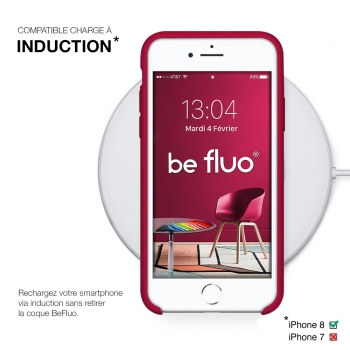 Moxie Coque iPhone 7/8/SE 2020 [BeFluo] Coque Silicone Fine et Légère pour iPhone 8, iPhone 7 et iPhone SE 2020, Intérieur Microfibre, Coque Anti-chocs et Anti-rayures pour iPhone 8/7/SE 2020 - Framboise