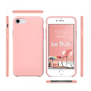 Moxie Coque iPhone 7/8/SE 2020 [BeFluo] Coque Silicone Fine et Légère pour iPhone 8, iPhone 7 et iPhone SE 2020, Intérieur Microfibre, Coque Anti-chocs et Anti-rayures pour iPhone 8/7/SE 2020 - Rose Clair