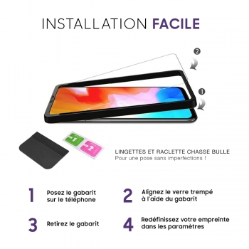 Moxie Protection d'écran Samsung Galaxy S10 Plus / S10+ en verre trempé compatible lecteur d'empreintes avec kit applicateur [Ultimate 3D+]