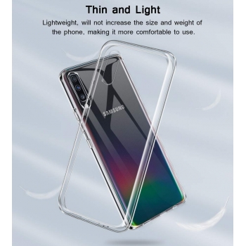 Moxie Coque Galaxy A70 [Skintrans] Coque en TPU Souple Transparente Ultra Fine pour Samsung Galaxy A70 (2019) - Transparent