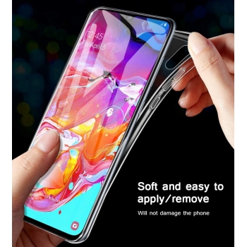 Moxie Coque Galaxy A70 [Skintrans] Coque en TPU Souple Transparente Ultra Fine pour Samsung Galaxy A70 (2019) - Transparent