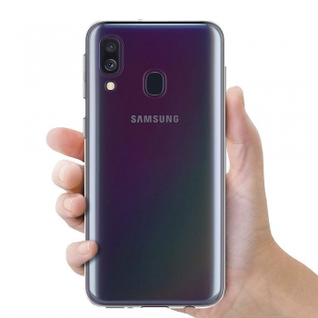 Moxie Coque Galaxy A40 [Skintrans] Coque en TPU Souple Transparente Ultra Fine pour Samsung Galaxy A40 (2019) - Transparent