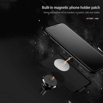 Usams Coque Batterie pour iPhone X/XS [Millie Series US-CD43] Coque Batterie 3200mAh Fine et Légère, Ultra Sécurisée pour iPhone XS 5.8" et iPhone X, Coque Renforcée contre les Impacts - Noir