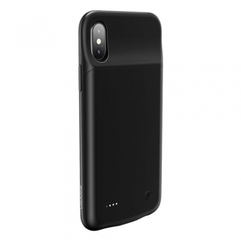 Usams Coque Batterie pour iPhone XS Max 6.5" [Millie Series US-CD69] Coque Batterie 4000mAh Fine et Légère, Ultra Sécurisée pour iPhone XS Max 6.5 pouces, Coque Renforcée contre les Impacts - Noir