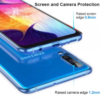 Moxie Coque Galaxy A50 [Skintrans] Coque en TPU Souple Transparente Ultra Fine pour Samsung Galaxy A50 (2019) - Transparent