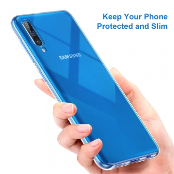 Moxie Coque Galaxy A50 [Skintrans] Coque en TPU Souple Transparente Ultra Fine pour Samsung Galaxy A50 (2019) - Transparent