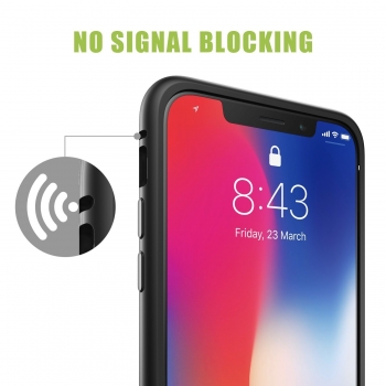 Coque Magnétique pour iPhone XS Max, Moxie [Bump Magnet] Coque Bumper en Métal Magnétique, Protection Intégrale, Verre Trempé à l'arrière, Coque pour iPhone XS Max 6.5" - Noir