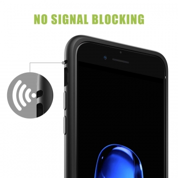 Coque Magnétique pour iPhone 7/8/SE 2020, Moxie [Bump Magnet] Coque Bumper en Métal Magnétique, Protection Intégrale, Verre Trempé à l'arrière, Coque pour iPhone 8, iPhone 7 et iPhone SE 2020 - Noir