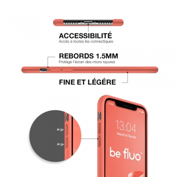 Moxie Coque iPhone XR [BeFluo] Coque Silicone Fine et Légère pour iPhone XR 6.1, Intérieur Microfibre, Coque Anti-chocs et Anti-rayures pour iPhone XR - Rose Pastel
