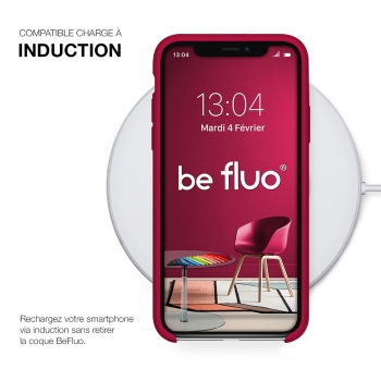 Moxie Coque iPhone XS Max [BeFluo] Coque Silicone Fine et Légère pour iPhone XS Max 6.5", Intérieur Microfibre, Coque Anti-chocs et Anti-rayures pour iPhone XS Max - Framboise