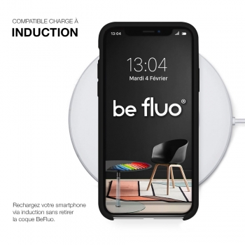 Moxie Coque iPhone XR [BeFluo] Coque Silicone Fine et Légère pour iPhone XR 6.1, Intérieur Microfibre, Coque Anti-chocs et Anti-rayures pour iPhone XR - Noir