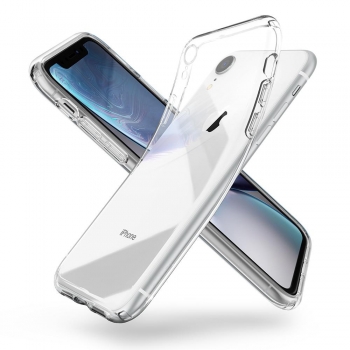 Moxie Coque iPhone XR 6.1" [Skintrans] Coque en TPU Souple Transparente Ultra Fine en Silicone, Anti-traces, Ajustement Parfait pour iPhone XR 6.1 pouces (2018) - Transparent