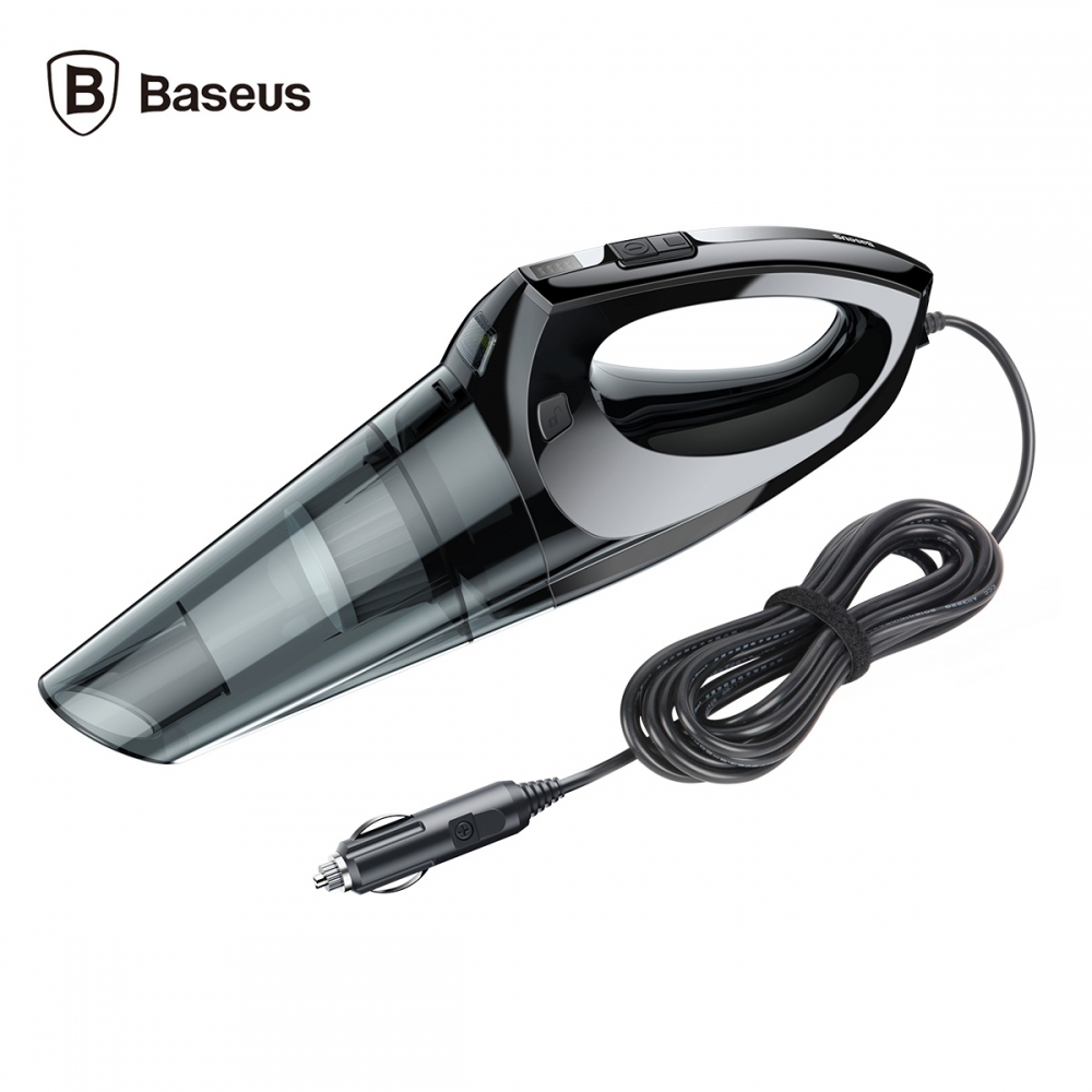 Aspirateur portable, Baseus [Shark One] [ACH501-01] Aspirateur Universel pour Voiture Filaire Puissance 65W avec emboûts et Housse de transport, Branchement en 12V sur Allume Cigare - Noir