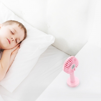 Ventilateur Portatif avec Miroir, Moxie [Macarons Handy Fan] Ventilateur Portatif avec 3 vitesses 2000mAh et miroir intégré [Pink] - Rose