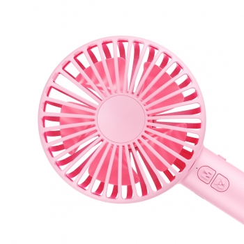 Ventilateur Portatif avec Miroir, Moxie [Macarons Handy Fan] Ventilateur Portatif avec 3 vitesses 2000mAh et miroir intégré [Pink] - Rose
