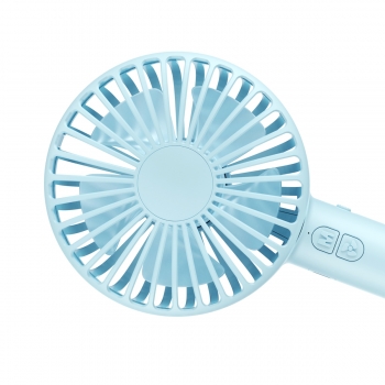 Ventilateur Portatif avec Miroir, Moxie [Macarons Handy Fan] Ventilateur Portatif avec 3 vitesses 2000mAh et miroir intégré [Blue] - Bleu