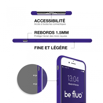 Moxie Coque iPhone 6/6S [BeFluo] Coque Silicone Fine et Légère pour iPhone 6S et iPhone 6, Intérieur Microfibre, Coque Anti-chocs et Anti-rayures pour iPhone 6S/6 - Violet