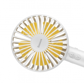 Ventilateur Portatif avec Miroir, Baseus [CXMCL-02] [Macarons Fan 3 vitesses 2600mAh] Ventilateur Portatif Avec miroir intégré [White] - Blanc