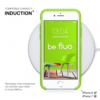 Moxie Coque iPhone 7/8/SE 2020 [BeFluo] Coque Silicone Fine et Légère pour iPhone 8, iPhone 7 et iPhone SE 2020, Intérieur Microfibre, Coque Anti-chocs et Anti-rayures pour iPhone 8/7/SE 2020 - Vert Pomme