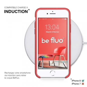 Moxie Coque iPhone 7/8/SE 2020 [BeFluo] Coque Silicone Fine et Légère pour iPhone 8, iPhone 7 et iPhone SE 2020, Intérieur Microfibre, Coque Anti-chocs et Anti-rayures pour iPhone 8/7/SE 2020 - Rose Vif