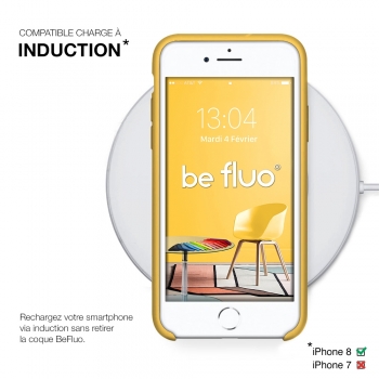 Moxie Coque iPhone 7/8/SE 2020 [BeFluo] Coque Silicone Fine et Légère pour iPhone 8, iPhone 7 et iPhone SE 2020, Intérieur Microfibre, Coque Anti-chocs et Anti-rayures pour iPhone 8/7/SE 2020 - Jaune Clair