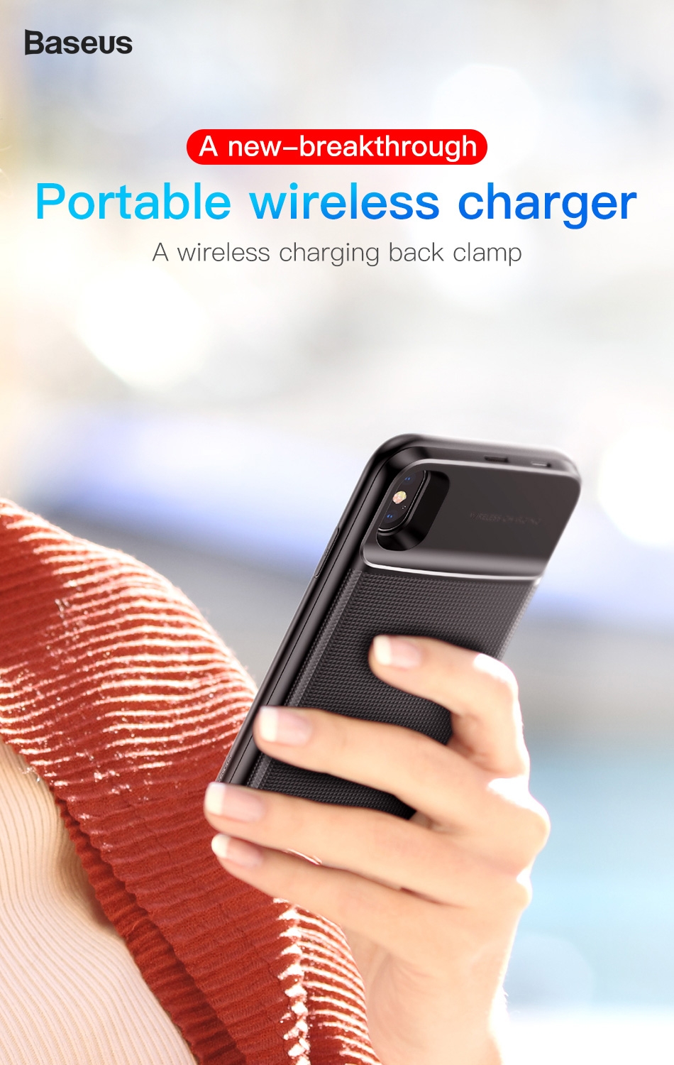 Coque Batterie à Induction iPhone XS / iPhone X, Baseus [ACAPIPHXABJ01