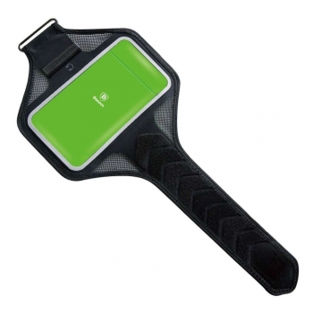 Brassard Sportif, Baseus [Flexible Wristband] [LMBD-A06] Sport Armband pour portable 5.0 pouces Max [Black/Green] - Noir/Vert