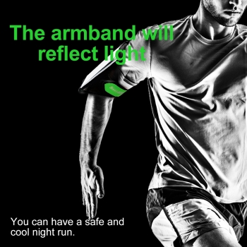 Brassard Sportif, Baseus [Flexible Wristband] [LMBD-A06] Sport Armband pour portable 5.0 pouces Max [Black/Green] - Noir/Vert