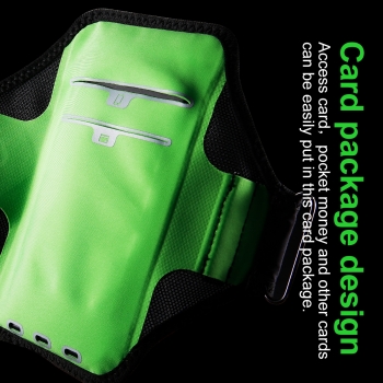 Brassard Sportif, Baseus [Flexible Wristband] [LMBD-A06] Sport Armband pour portable 5.0 pouces Max [Black/Green] - Noir/Vert