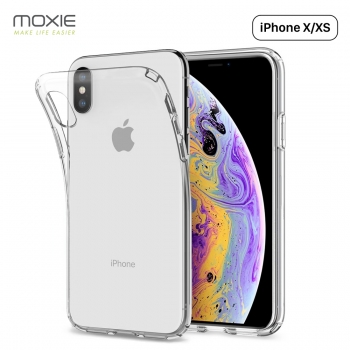 Moxie Coque iPhone X / iPhone XS [Skintrans] Coque en TPU Souple Transparente Ultra Fine en Silicone, Anti-traces, Ajustement Parfait pour iPhone XS et iPhone X 5.8 pouces - Transparent
