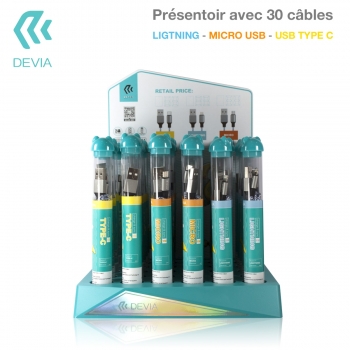Présentoir + 30 Câbles,...