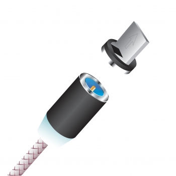 Data Tresse Moxie Rose Gold Magnetique + 2 embouts Ronds pour iPhone 5/5S/5C/SE/6/6S/6+/6S+/7/7+