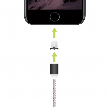 Data Tresse Moxie Rose Gold Magnetique + 2 embouts Ronds pour iPhone 5/5S/5C/SE/6/6S/6+/6S+/7/7+