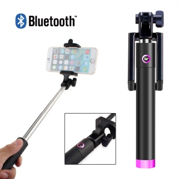 Mini Perche téléscopique Selfie Moxie Fuchsia avec bouton Bluetooth