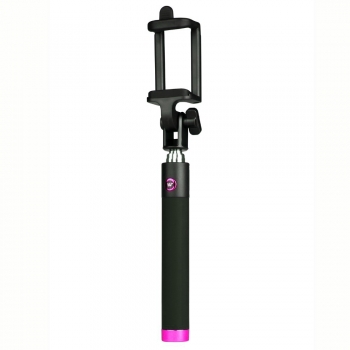 Mini Perche téléscopique Selfie Moxie Fuchsia avec bouton Bluetooth
