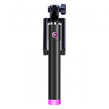 Mini Perche téléscopique Selfie Moxie Fuchsia avec bouton Bluetooth