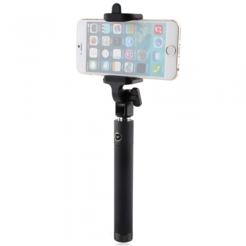 Mini Perche téléscopique Selfie Moxie Noir avec bouton Bluetooth