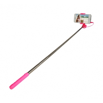 Mini Perche Téléscopique Selfie Moxie Rose à Fil et Bouton Déclencheur