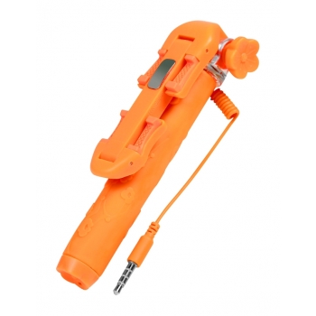 Mini Perche Téléscopique Selfie Moxie Orange à Fil et Bouton Déclencheur