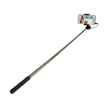 Mini Perche Téléscopique Selfie Moxie Noir à Fil et Bouton Déclencheur