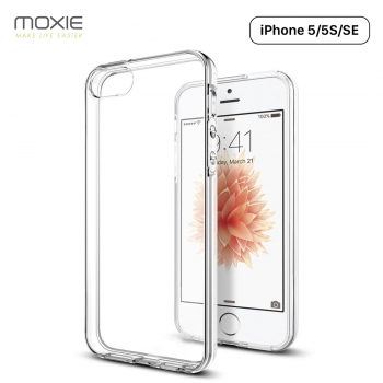 Moxie Coque iPhone SE / iPhone 5S / iPhone 5 [Skintrans] Coque en TPU Souple Transparente Ultra Fine en Silicone, Anti-traces, Ajustement Parfait pour iPhone SE/5S/5 - Transparent