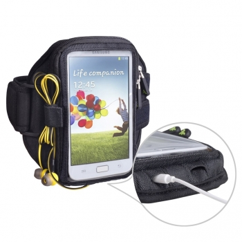 Brassard Sportband multifonction Trackpouch Aventree pour iPhone 6+/Note 4 KSAM-TR801-BLK