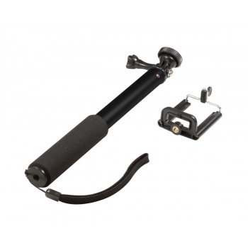 Perche aluminium Téléscopique Noire pour Smartphones, GoPro