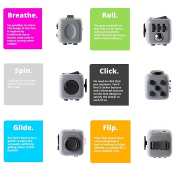 Crazy Cube Fidget Anti-Stress - Blanc Fuchsia